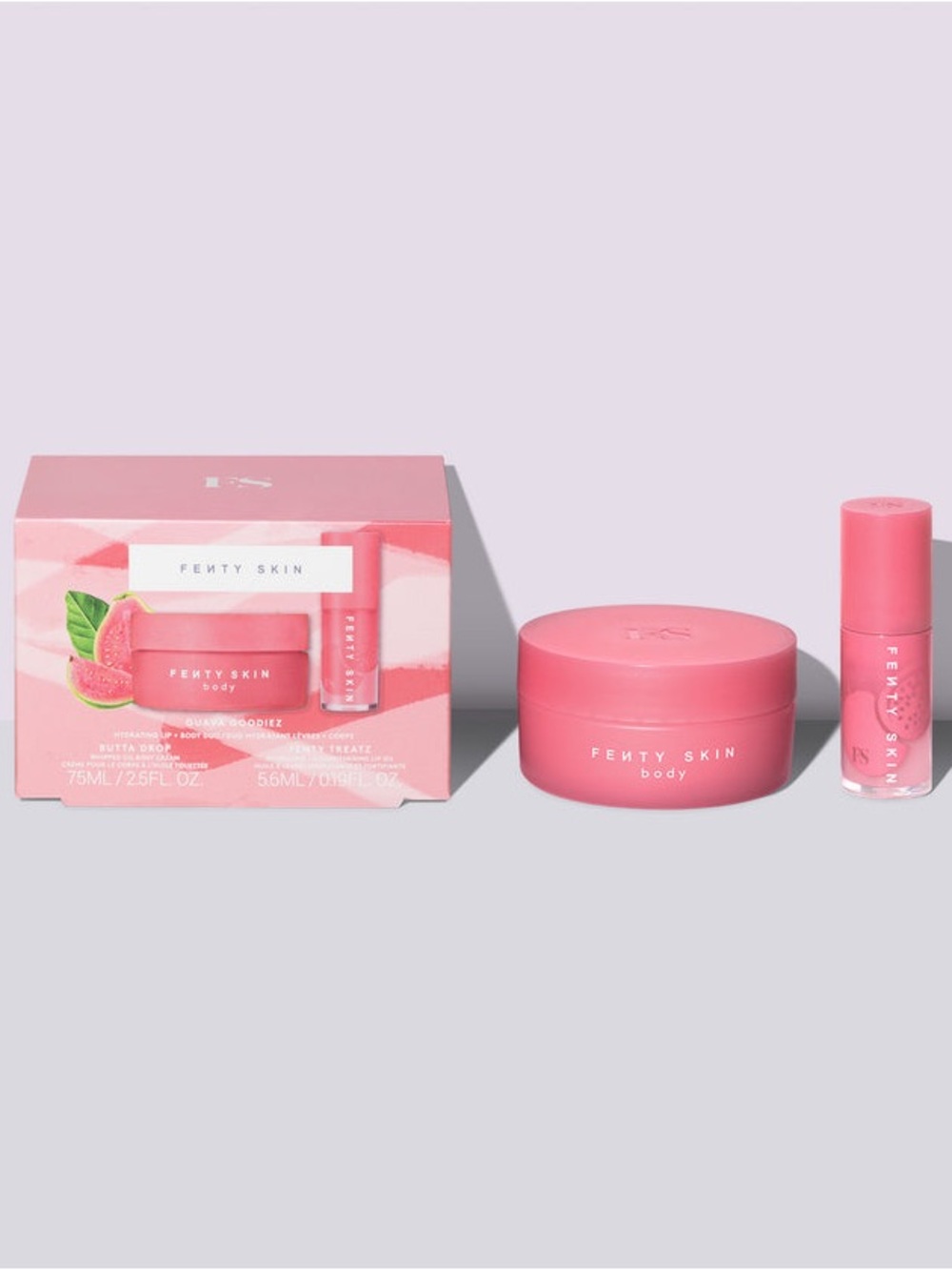 Fenty Skin Guava Goodiez hydrating lip and body duo set
